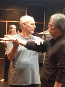Phillip Zarrilli and Okamura Yojiro, Babylon theatre Tokyo. 